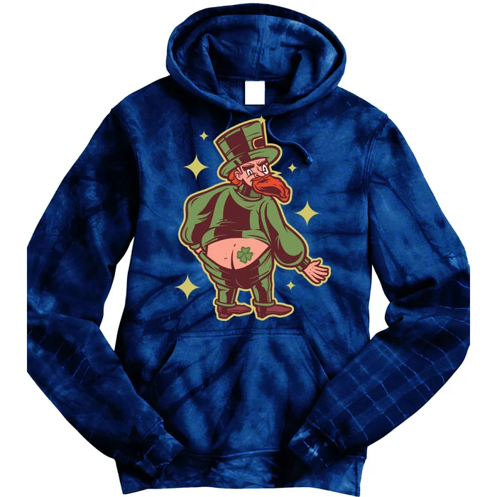 Funny Leprechaun Tattoo Tie Dye Hoodie