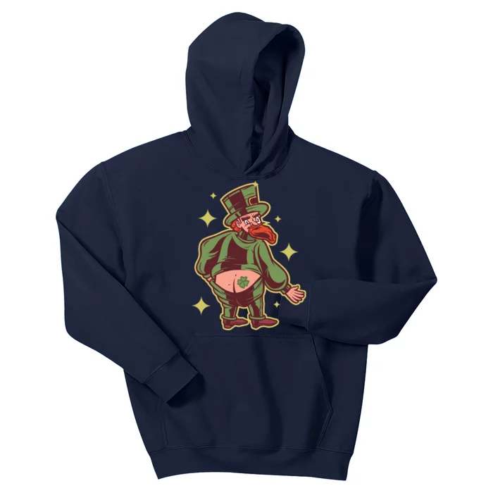 Funny Leprechaun Tattoo Kids Hoodie