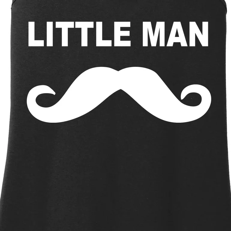 Funny Little Man Mustache Ladies Essential Tank