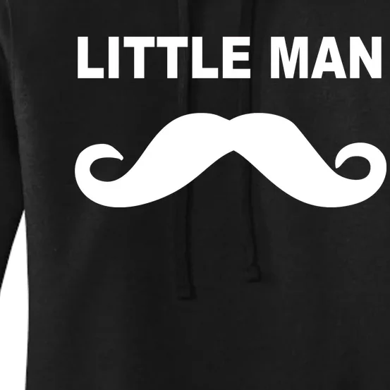 Funny Little Man Mustache Women's Pullover Hoodie