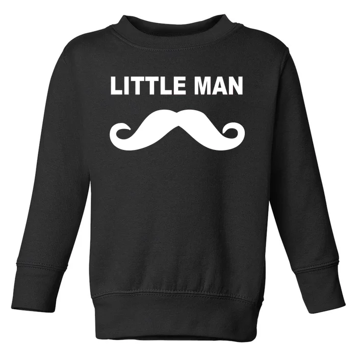 Funny Little Man Mustache Toddler Sweatshirt