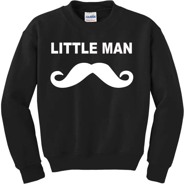 Funny Little Man Mustache Kids Sweatshirt