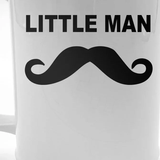 Funny Little Man Mustache Front & Back Beer Stein