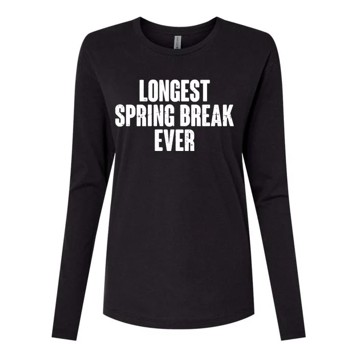 Funny Longest Spring Break Ever Quarantine Womens Cotton Relaxed Long Sleeve T-Shirt