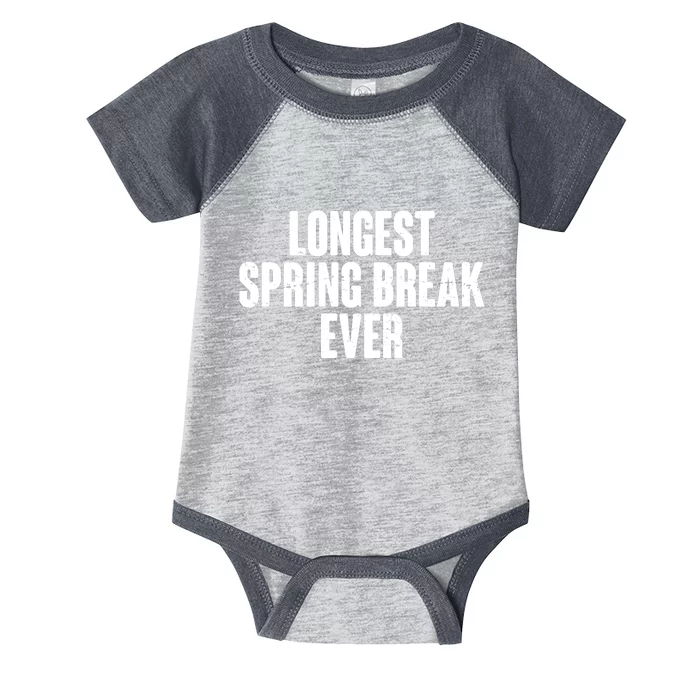 Funny Longest Spring Break Ever Quarantine Infant Baby Jersey Bodysuit