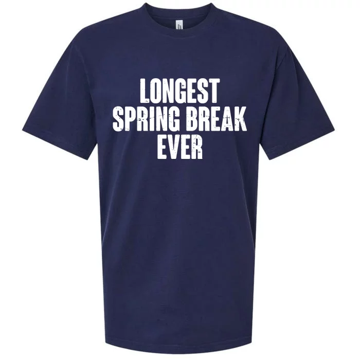 Funny Longest Spring Break Ever Quarantine Sueded Cloud Jersey T-Shirt