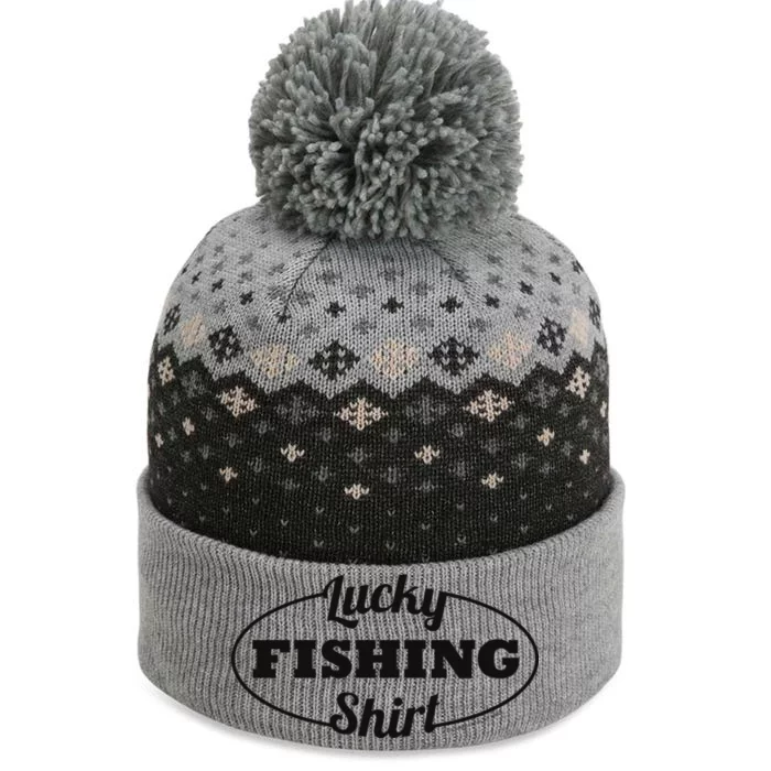 Funny Lucky Fishing The Baniff Cuffed Pom Beanie