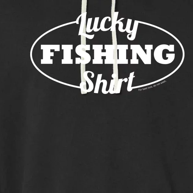 Funny Lucky Fishing Garment-Dyed Fleece Hoodie