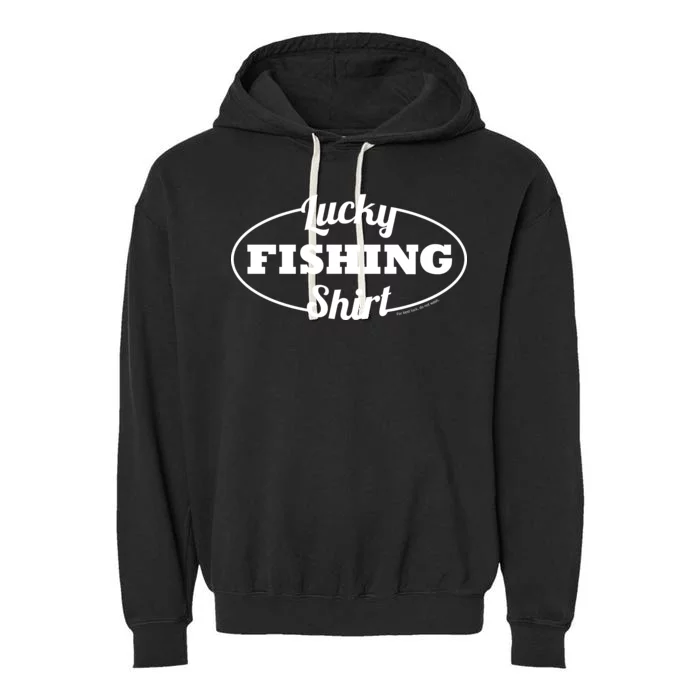 Funny Lucky Fishing Garment-Dyed Fleece Hoodie