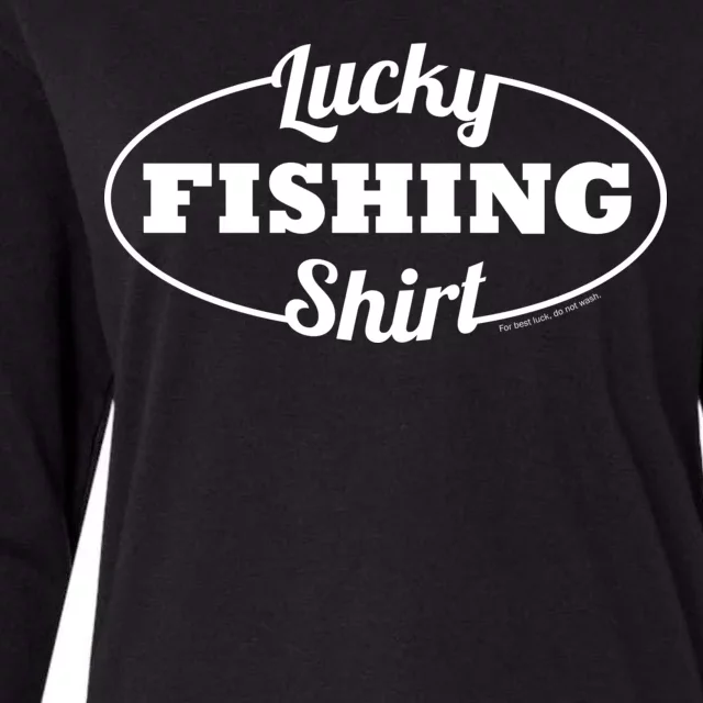 Funny Lucky Fishing Womens Cotton Relaxed Long Sleeve T-Shirt