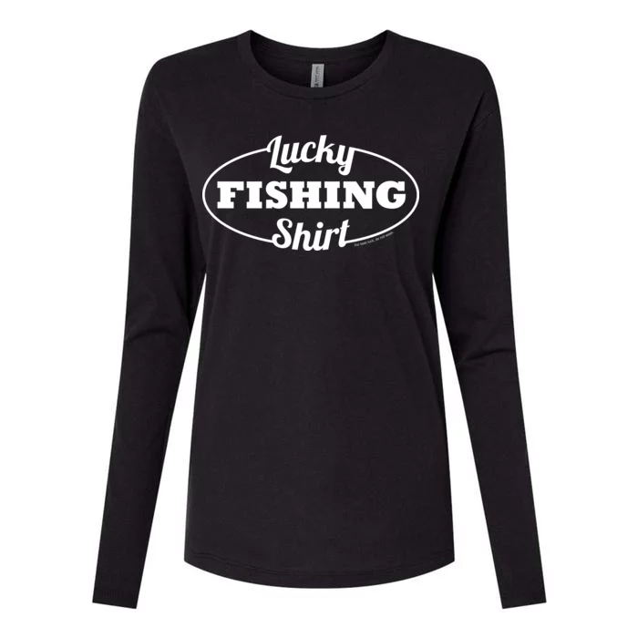 Funny Lucky Fishing Womens Cotton Relaxed Long Sleeve T-Shirt