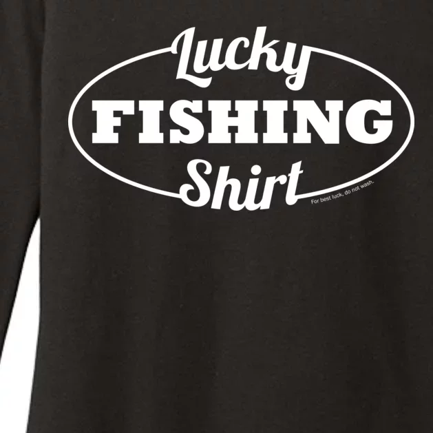 Funny Lucky Fishing Womens CVC Long Sleeve Shirt