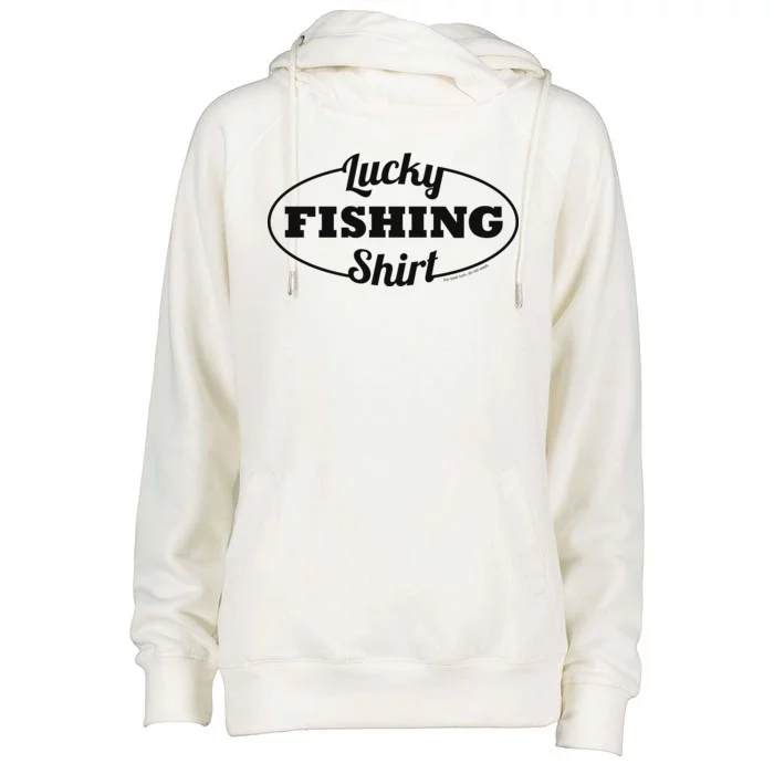 Funny Lucky Fishing Womens Funnel Neck Pullover Hood