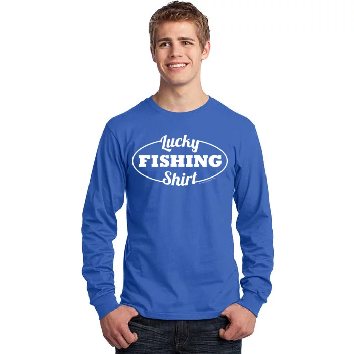 Funny Lucky Fishing Tall Long Sleeve T-Shirt