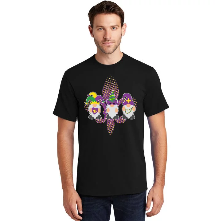 Funny Mardi Gras Gnomes Tall T-Shirt