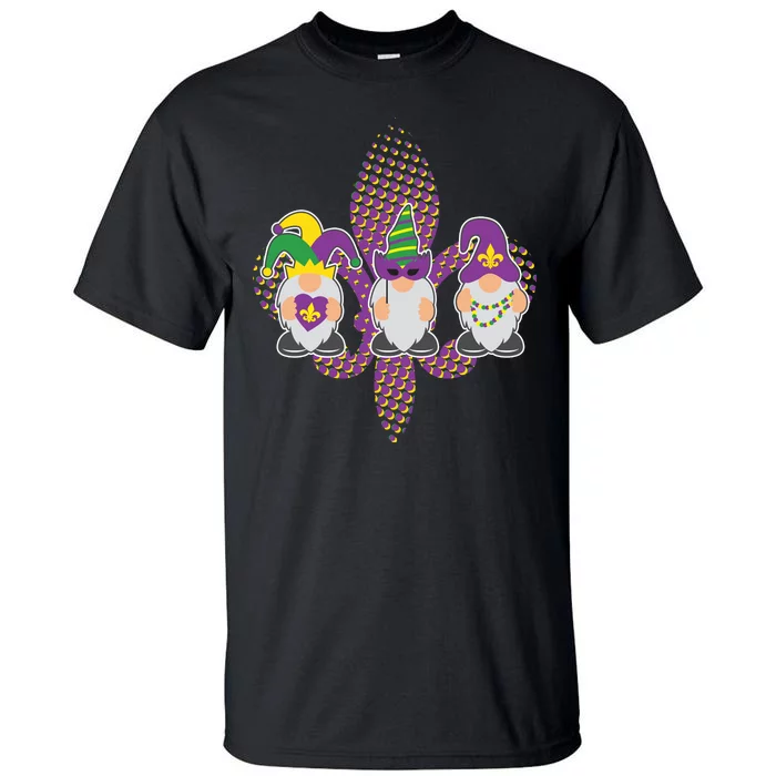 Funny Mardi Gras Gnomes Tall T-Shirt