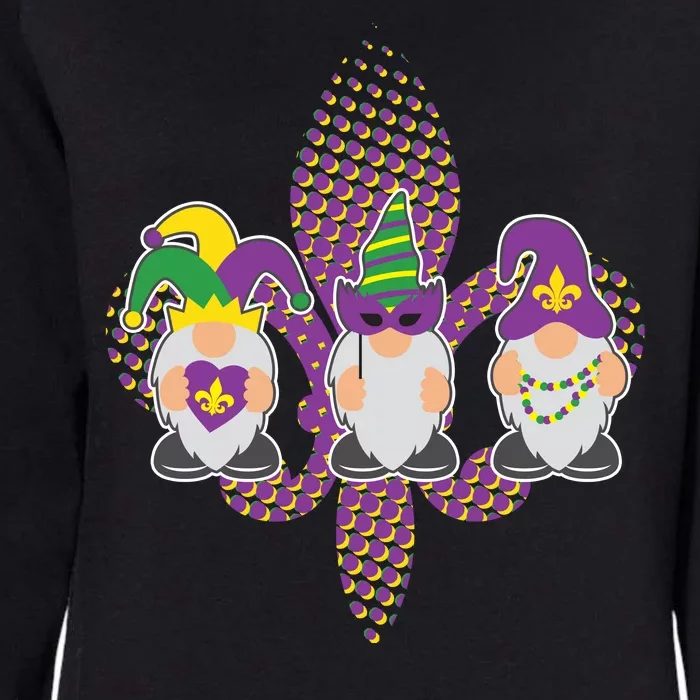 Funny Mardi Gras Gnomes Womens California Wash Sweatshirt