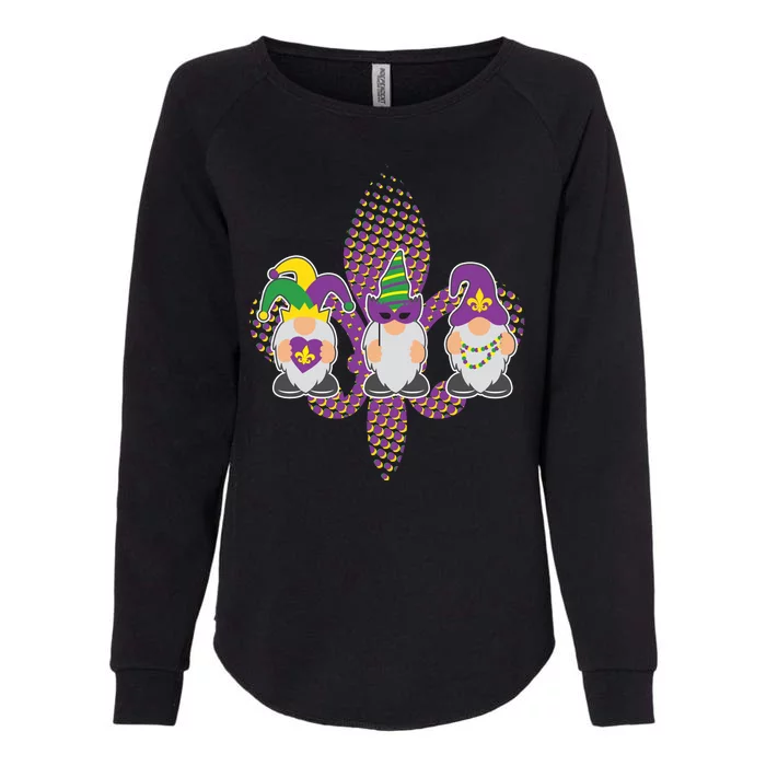 Funny Mardi Gras Gnomes Womens California Wash Sweatshirt