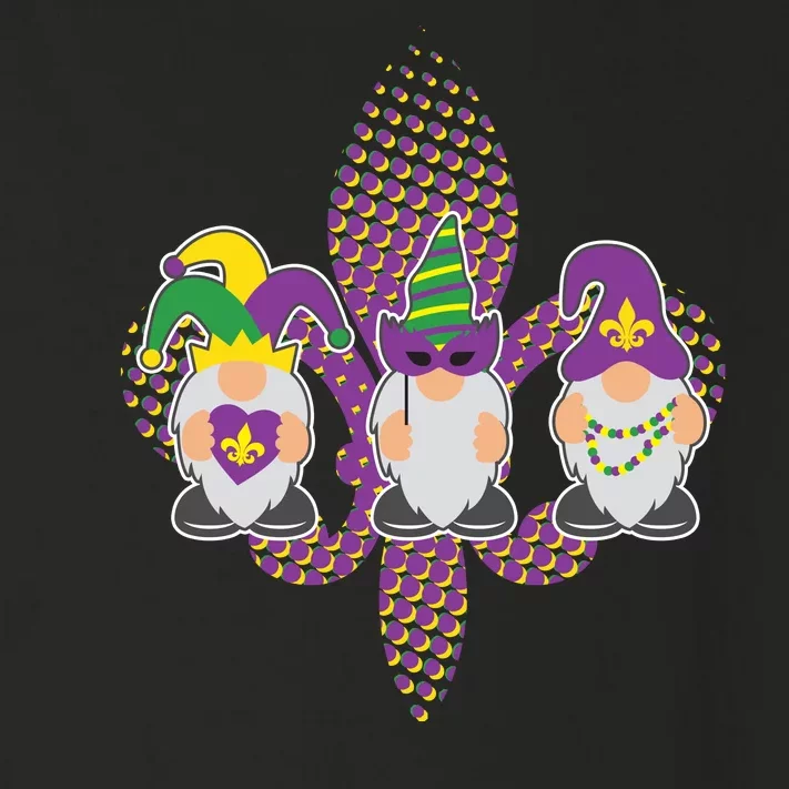 Funny Mardi Gras Gnomes Toddler Long Sleeve Shirt