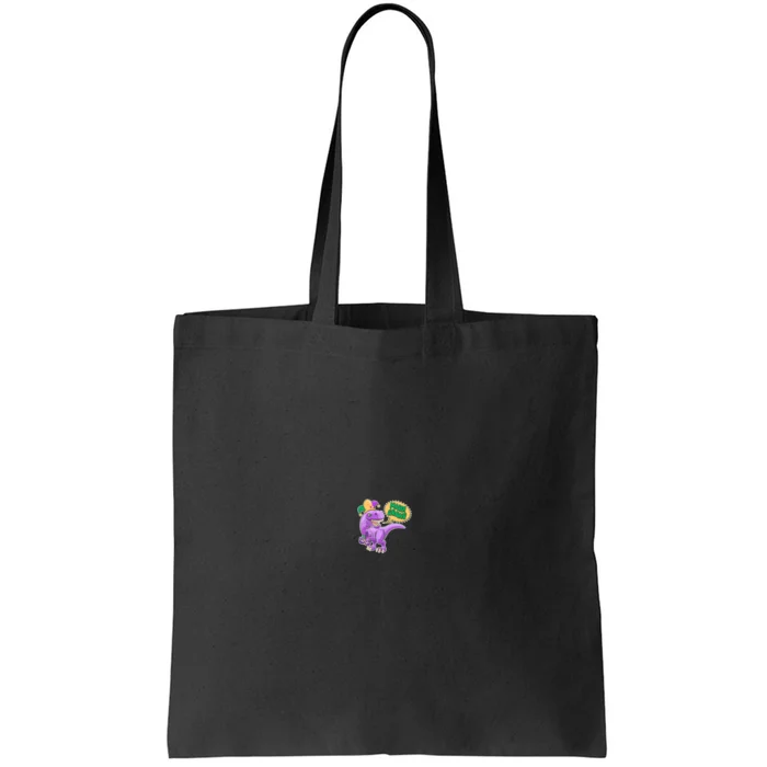 Funny Mardi Grawr T-Rex Dinosaur Tote Bag