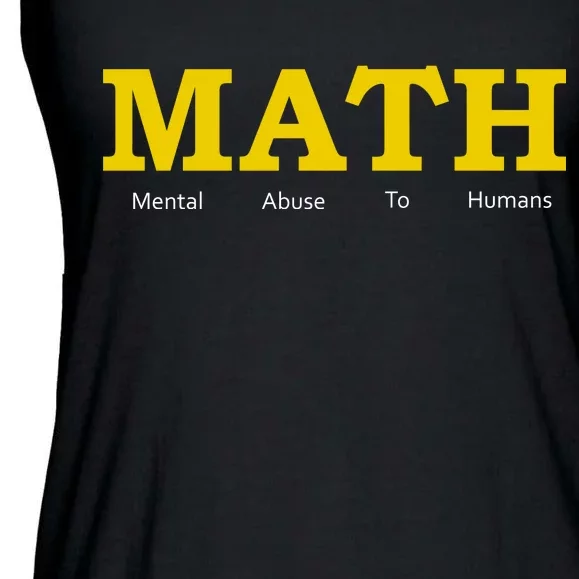 Funny Math - Mental Abuse To Humans Ladies Essential Flowy Tank