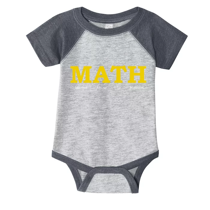 Funny Math - Mental Abuse To Humans Infant Baby Jersey Bodysuit