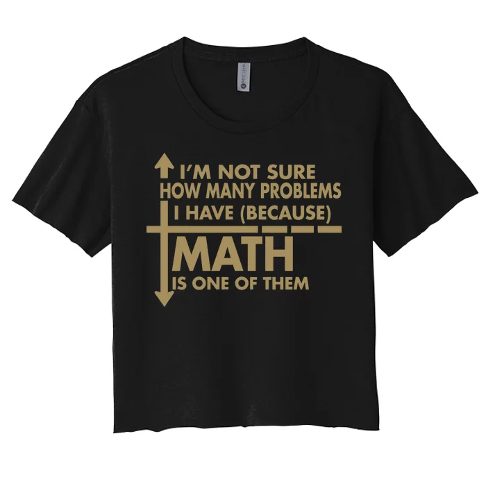 Funny Math Problems Women's Crop Top Tee