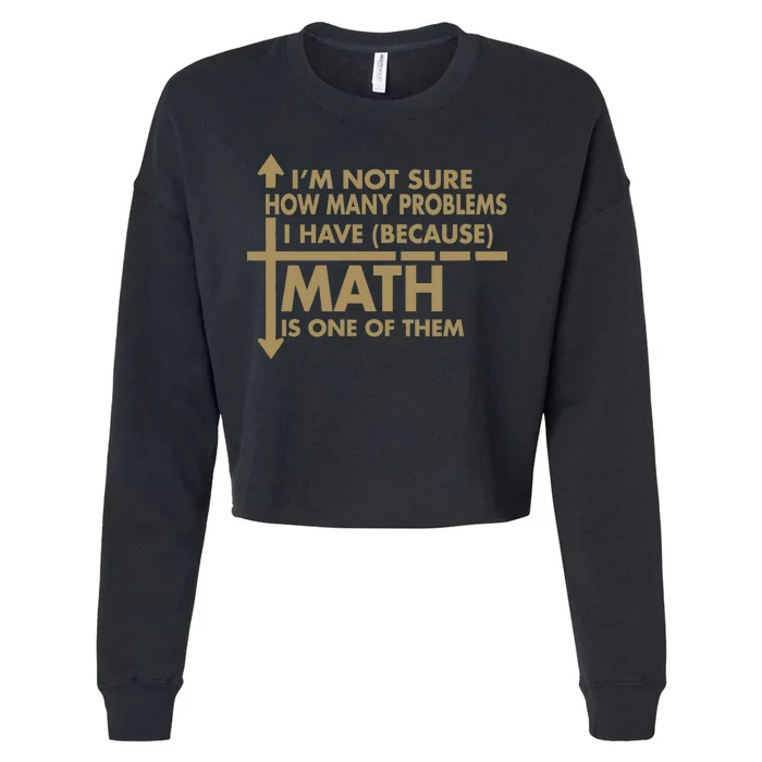 Funny Math Problems Cropped Pullover Crew