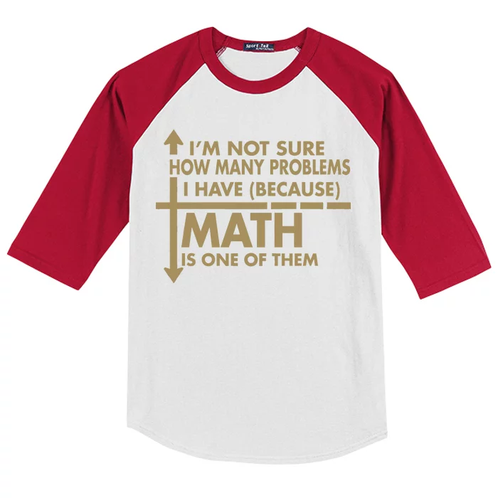 Funny Math Problems Kids Colorblock Raglan Jersey