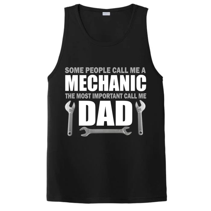 Funny Mechanic Dad Performance Tank