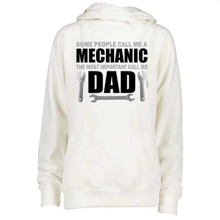 Funny Mechanic Dad Womens Funnel Neck Pullover Hood