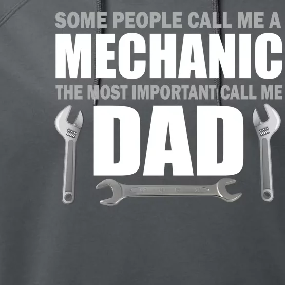 Funny Mechanic Dad Performance Fleece Hoodie