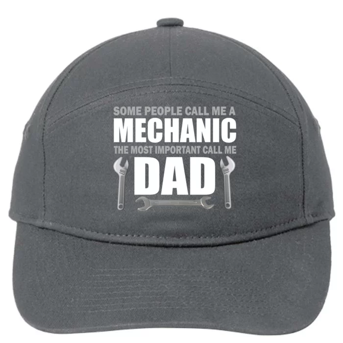 Funny Mechanic Dad 7-Panel Snapback Hat