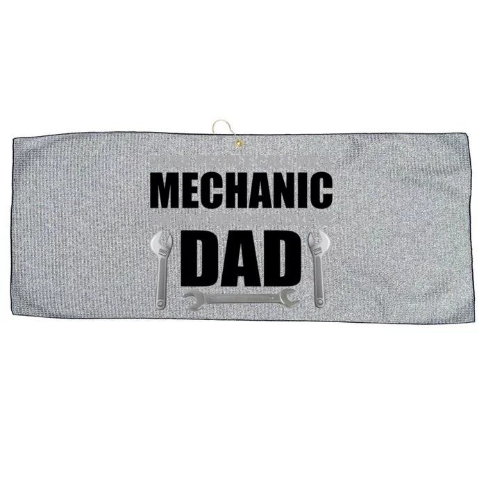 Funny Mechanic Dad Large Microfiber Waffle Golf Towel