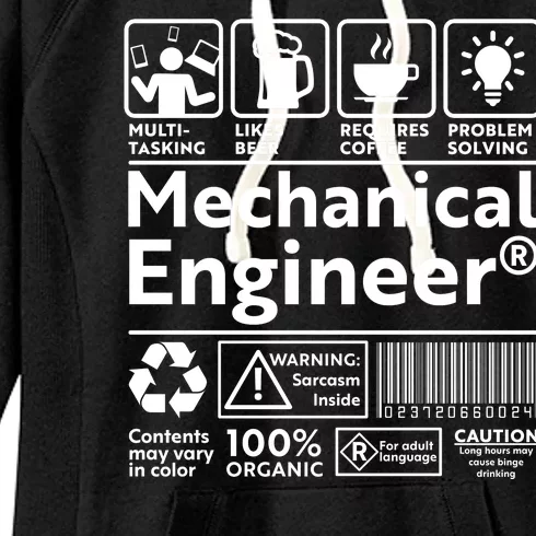 Funny Mechanical Engineer Label Women's Fleece Hoodie