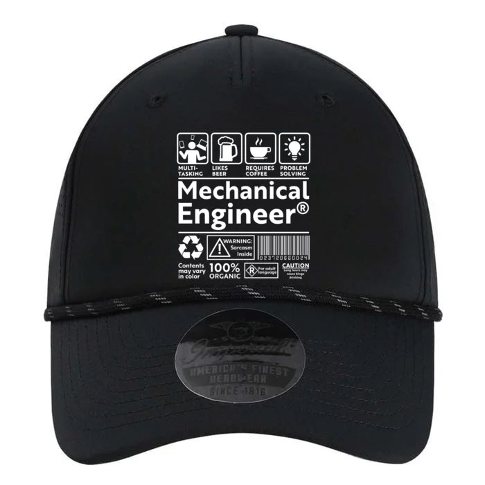 Funny Mechanical Engineer Label Performance The Dyno Cap