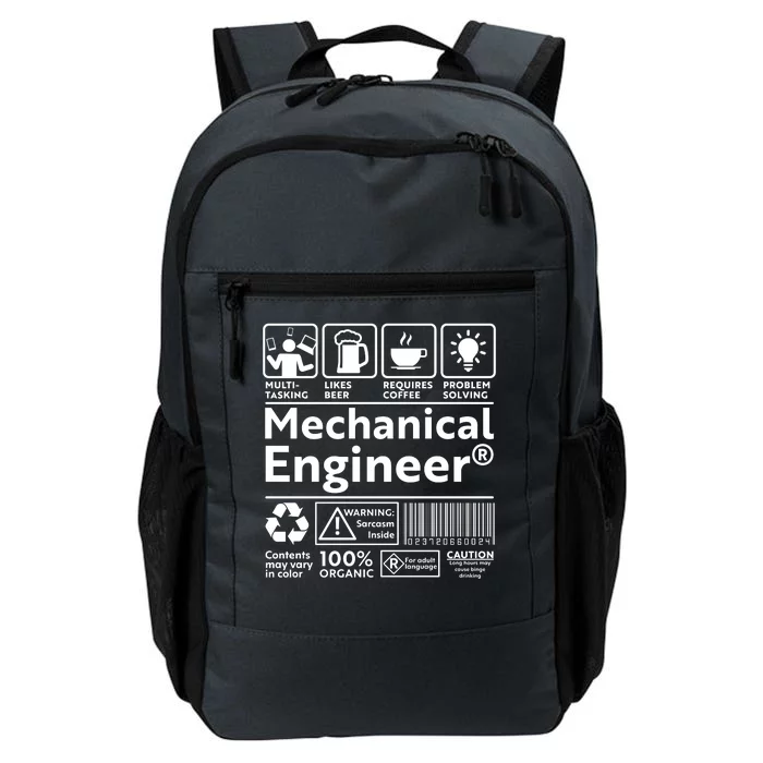 Funny Mechanical Engineer Label Daily Commute Backpack