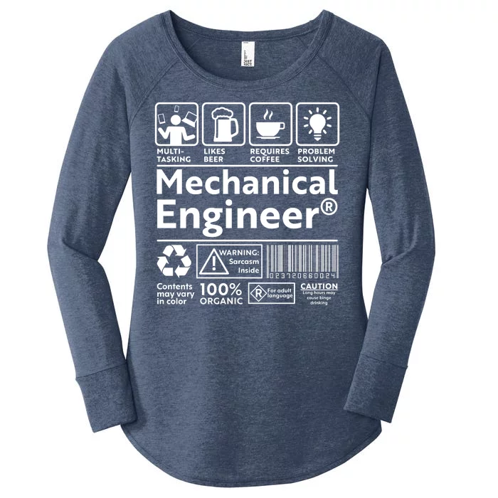 Funny Mechanical Engineer Label Women's Perfect Tri Tunic Long Sleeve Shirt