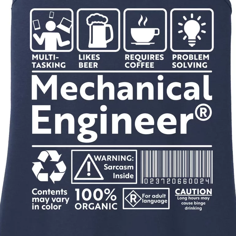 Funny Mechanical Engineer Label Ladies Essential Tank