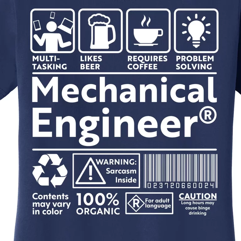 Funny Mechanical Engineer Label Women's T-Shirt