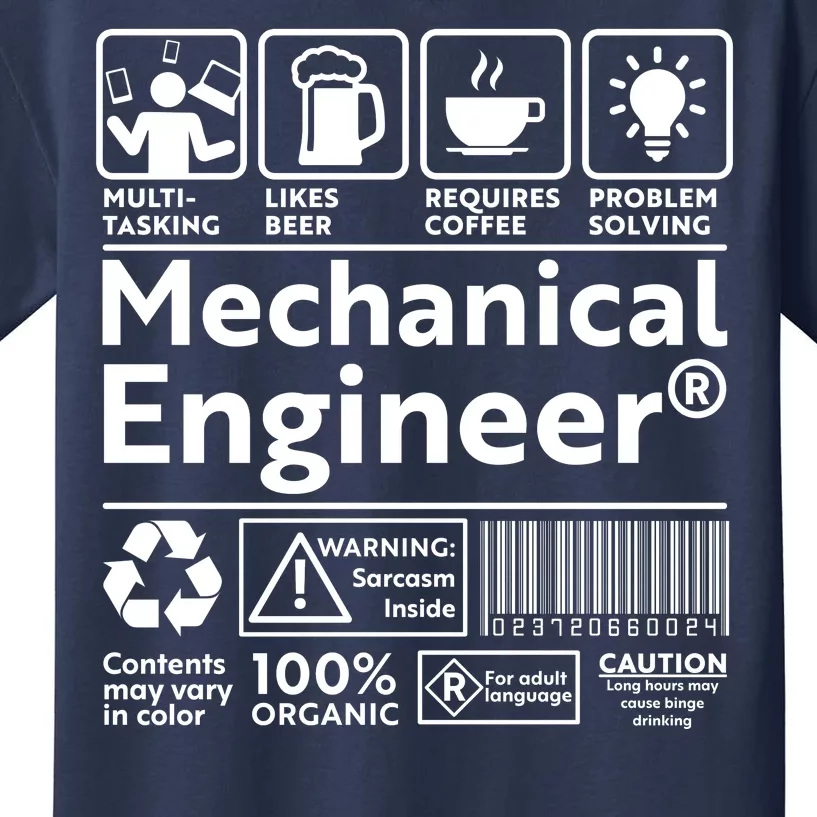 Funny Mechanical Engineer Label Kids T-Shirt