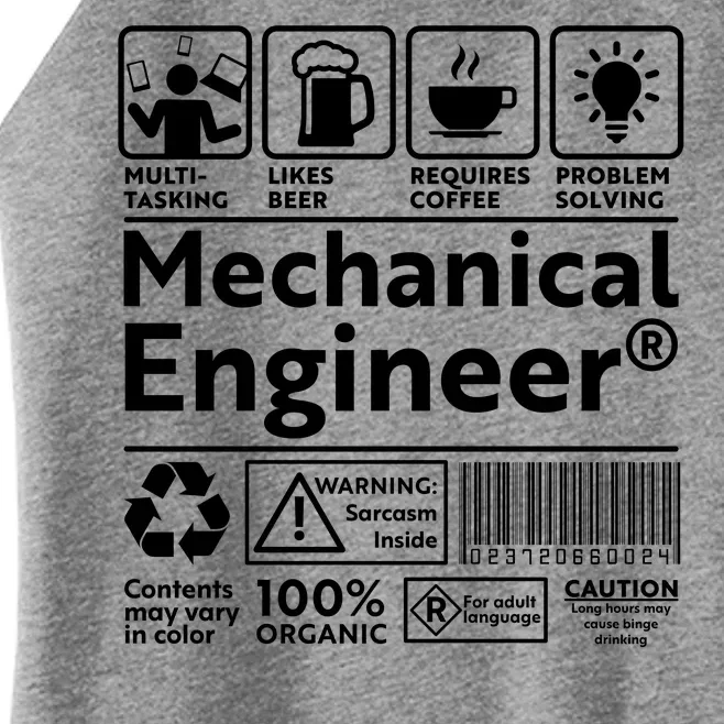 Funny Mechanical Engineer Label Women’s Perfect Tri Rocker Tank