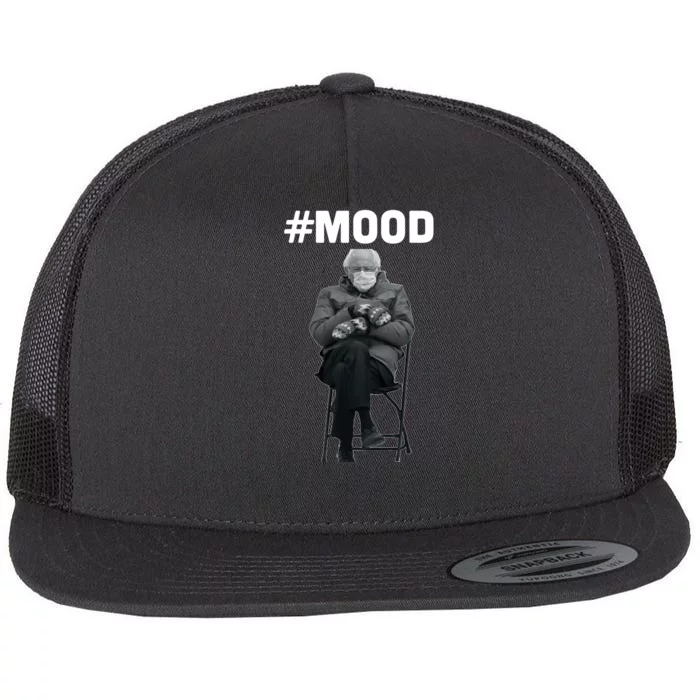 Funny Meme Mittens Bernie Sanders Mood Flat Bill Trucker Hat