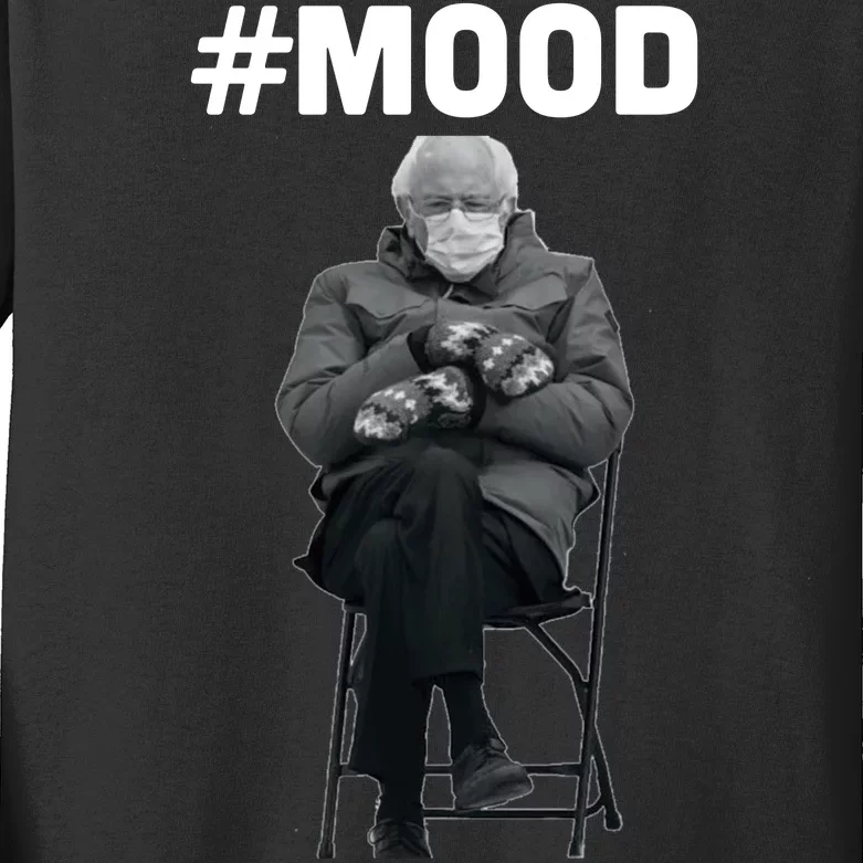 Funny Meme Mittens Bernie Sanders Mood Kids Long Sleeve Shirt