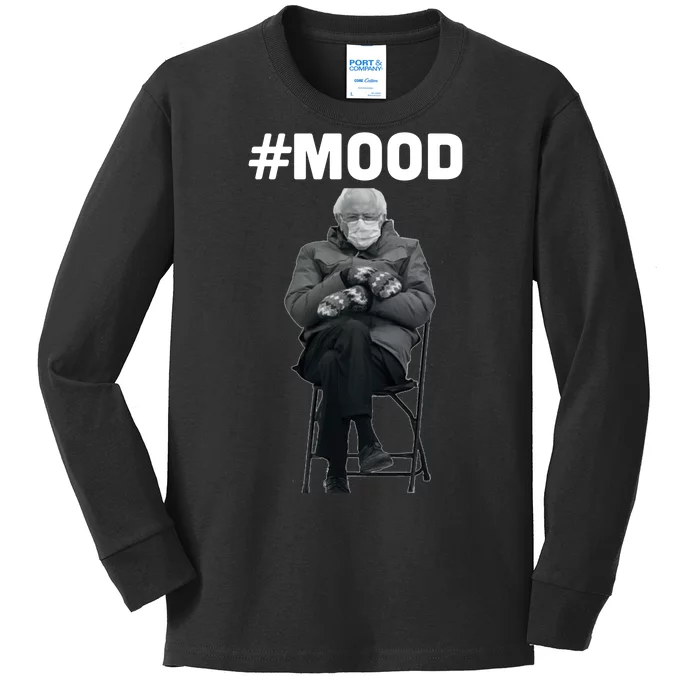 Funny Meme Mittens Bernie Sanders Mood Kids Long Sleeve Shirt