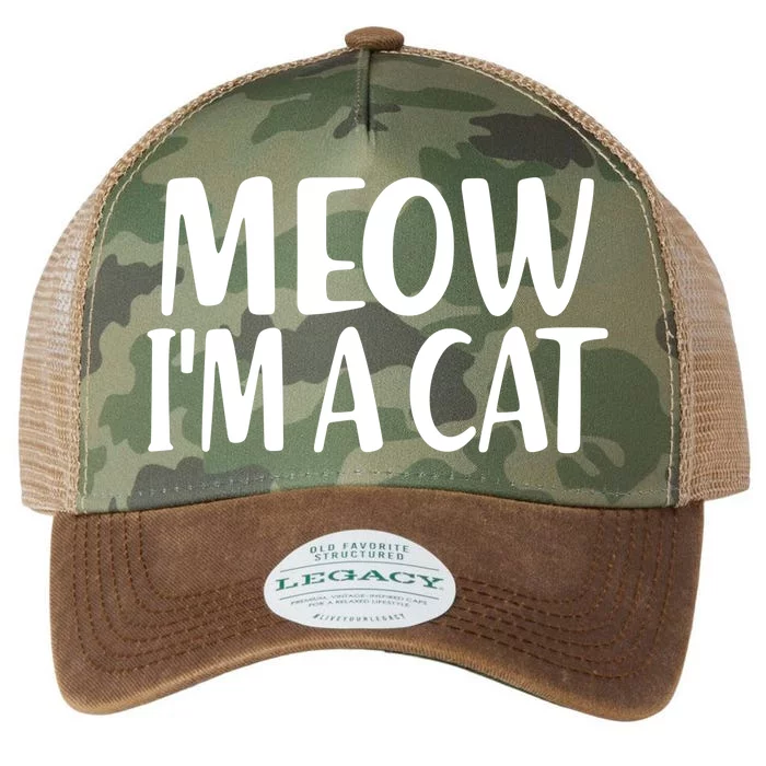 Funny Meow I'm A Cat Lazy Halloween Costume Legacy Tie Dye Trucker Hat