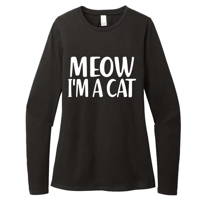 Funny Meow I'm A Cat Lazy Halloween Costume Womens CVC Long Sleeve Shirt