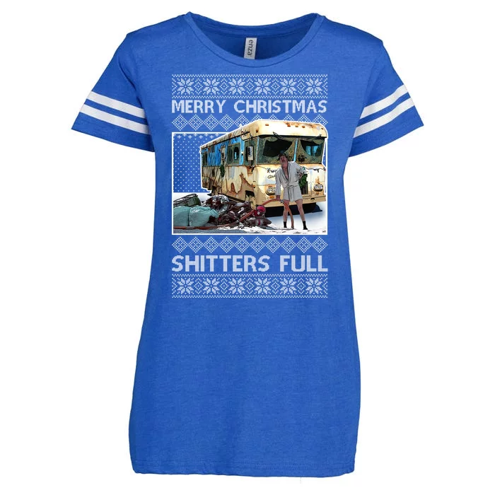 Funny Merry Christmas Shitters Full Ugly Christmas Sweater Enza Ladies Jersey Football T-Shirt