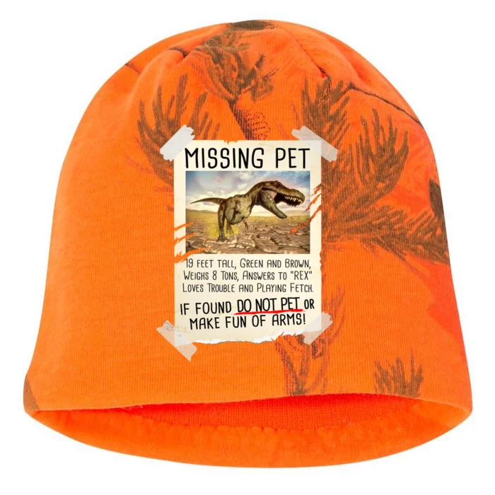 Funny Missing Pet T-Rex Dinosaur Kati - Camo Knit Beanie