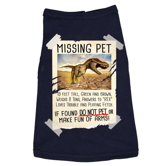 Funny Missing Pet T-Rex Dinosaur Doggie Tank